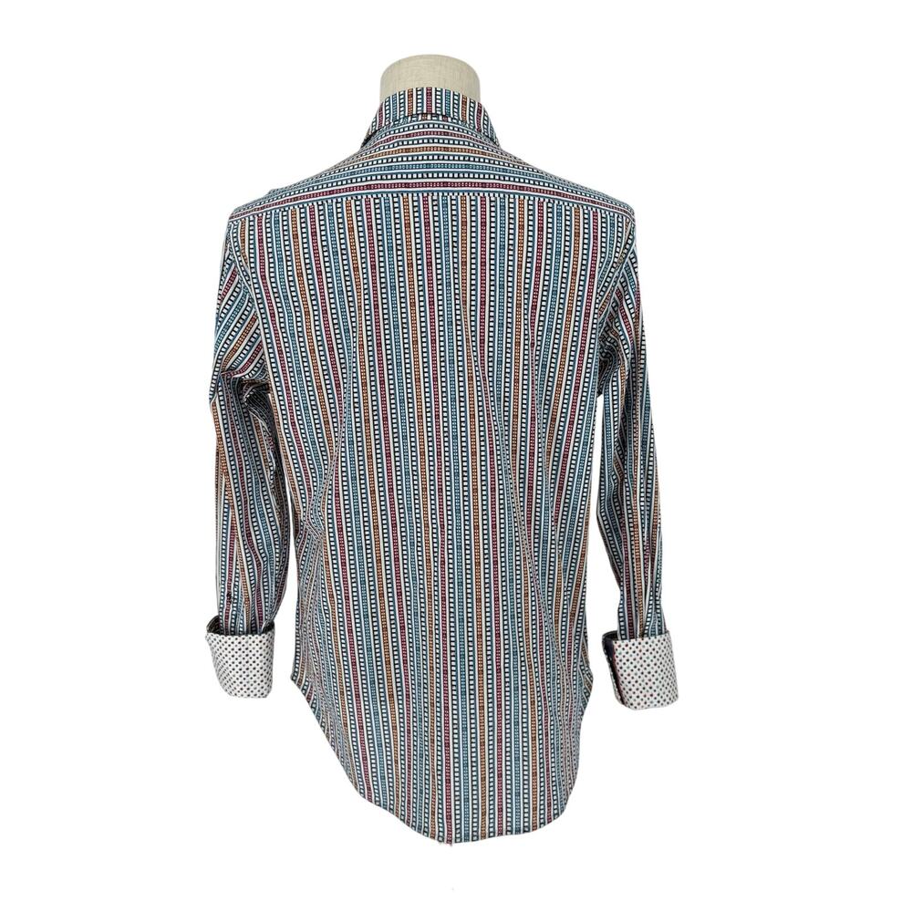 Robert Graham Woven Button Front Long Sleeve Shirt Final Edit Movie Film Print M - Picture 2 of 10
